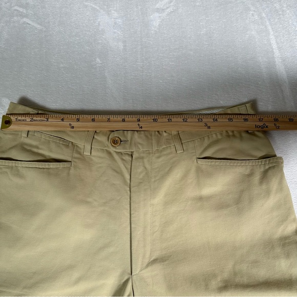 Canali Sport Men Casual Pants Flat Front 100% Cotton Made in Italy Beige Sz 52 7 - Picture 5 of 13